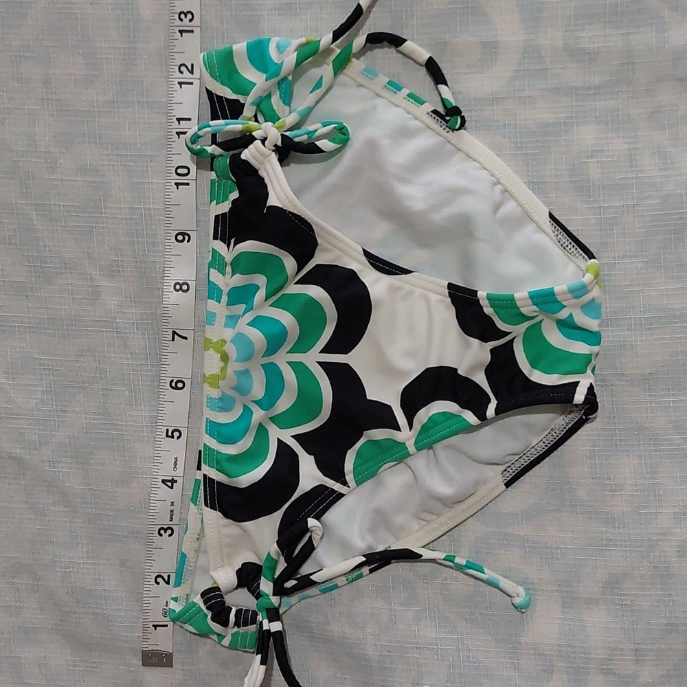 ROXY Floral bikini bottom, size S, Bl,Gr,Blu,Wh.